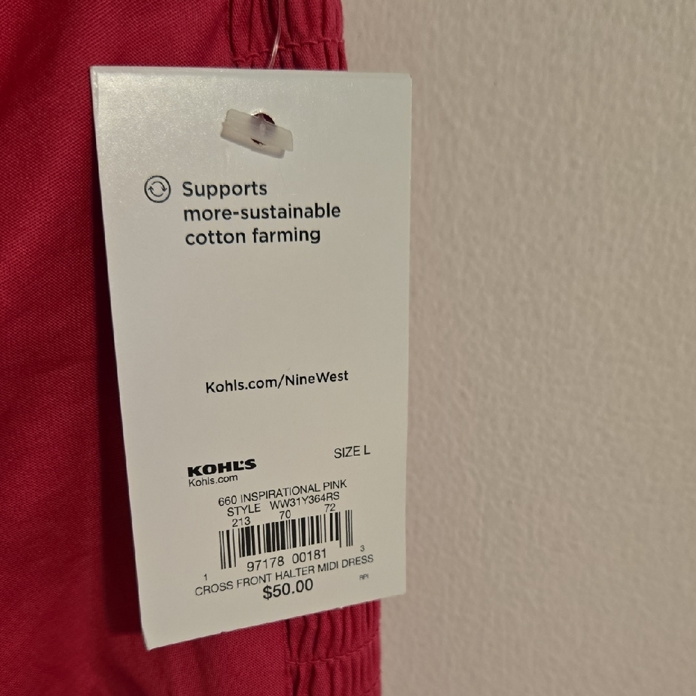 Nine West Inspirational Pink Halter Dress